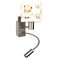 Brilagi - LED verstellbare Kinder-Wandleuchte BOBO 1xE27/25W/230V + LED/3W mattchrom/weiß/Bärchen