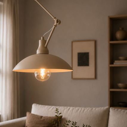 Brilagi - LED verstellbare Stangen-Pendelleuchte IRONBEAM 1xE27/60W/230V beige