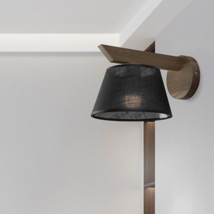 Brilagi - LED Wandleuchte ANTHONY 1xE14/40W/230V Eiche Nussbaum/Schwarz