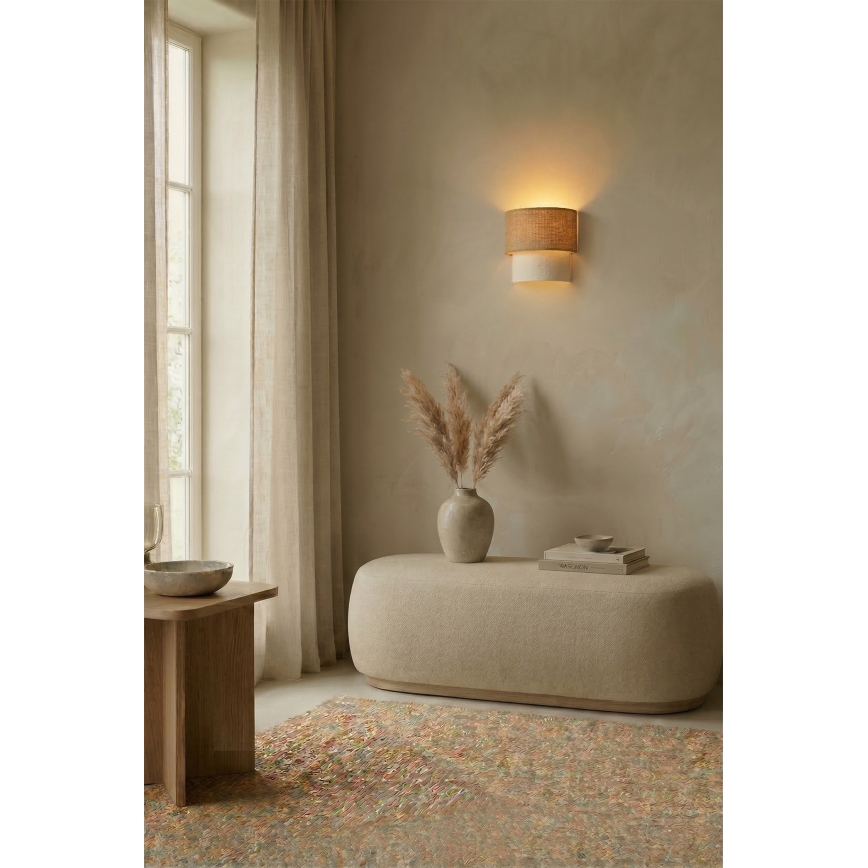 Brilagi - LED-Wandleuchte BOHO ECO 1xE27/10W/230V Beige/Creme