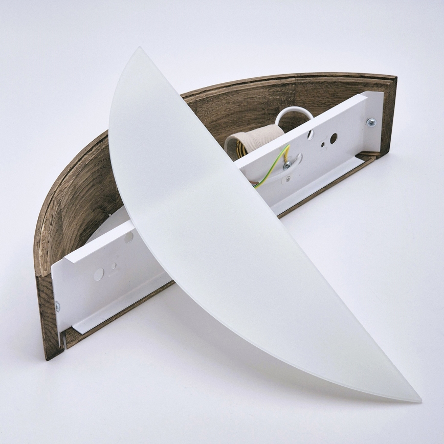 Brilagi - LED-Wandleuchte CARVALHO 1xE27/15W/230V Eiche/Nussbaum
