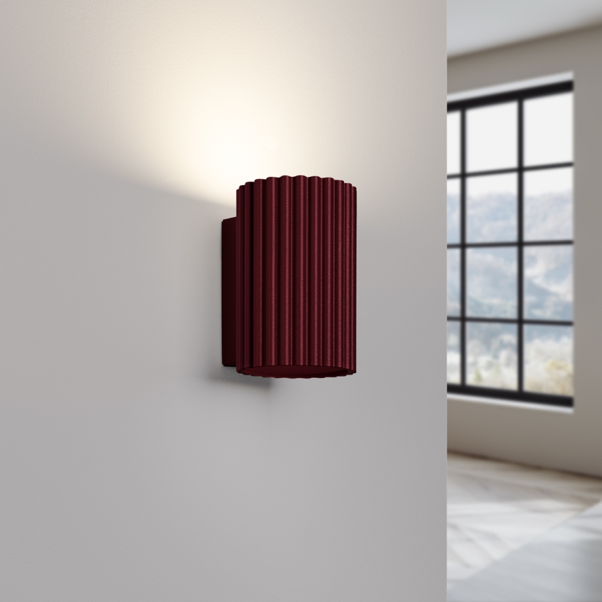Brilagi - LED-Wandleuchte CRESTO 1x GU10/10W/230V 10 cm burgunderrot