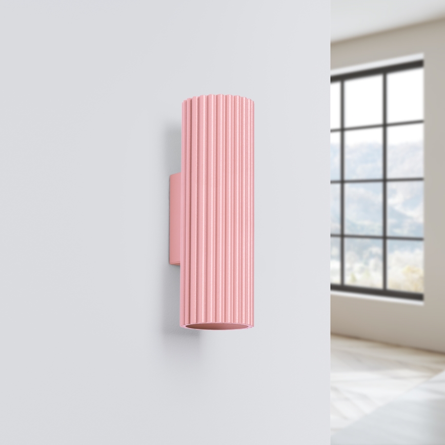 Brilagi - LED-Wandleuchte CRESTO 2xGU10/10W/230V 20 cm rosa