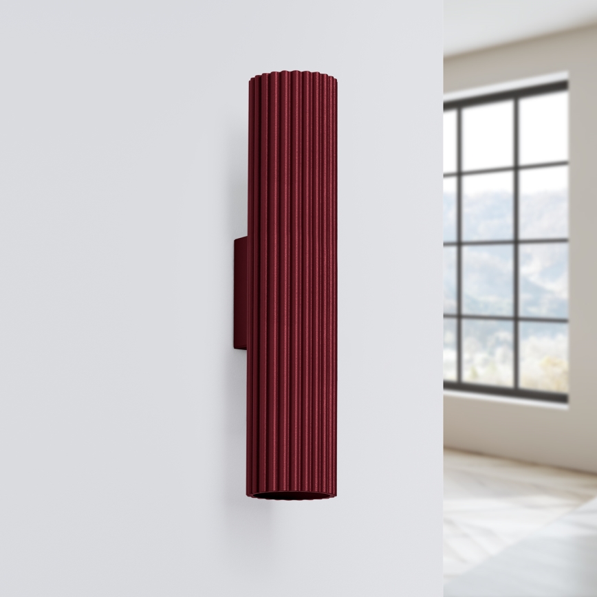 Brilagi - LED Wandleuchte CRESTO 2xGU10/10W/230V 30 cm burgunderrot