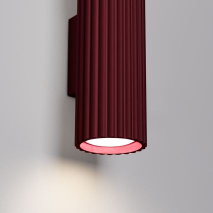 Brilagi - LED Wandleuchte CRESTO 2xGU10/10W/230V 30 cm burgunderrot