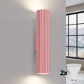 Brilagi - LED-Wandleuchte CRESTO 2xGU10/10W/230V 30 cm rosa