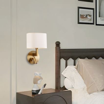 Brilagi - LED-Wandleuchte DAYA 1xE14/40W/230V + LED/3W cremefarben/golden