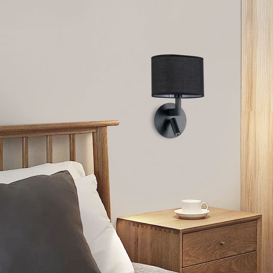 Brilagi - LED-Wandleuchte DAYA 1xE14/40W/230V + LED/3W schwarz