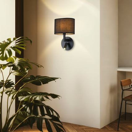 Brilagi - LED-Wandleuchte DAYA 1xE14/40W/230V + LED/3W schwarz