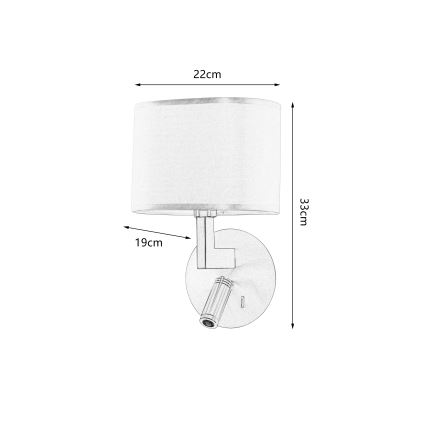 Brilagi - LED-Wandleuchte DAYA 1xE14/40W/230V + LED/3W schwarz
