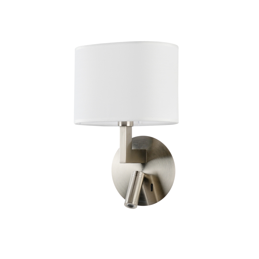 Brilagi - LED-Wandleuchte DAYA 1xE14/40W/230V + LED/3W weiß/matt Chrom