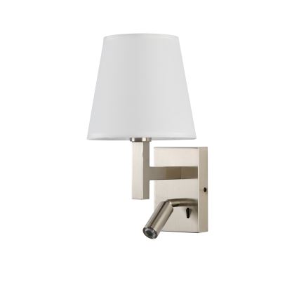 Brilagi - LED-Wandleuchte DEYA 1xE14/40W/230V + LED/3W weiß/matt Chrom