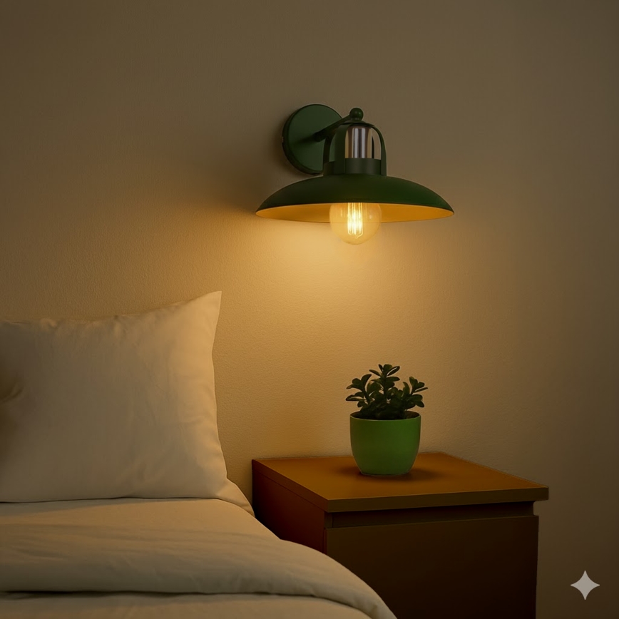 Brilagi - LED Wandleuchte FLAMENGO 1xE27/60W/230V grün