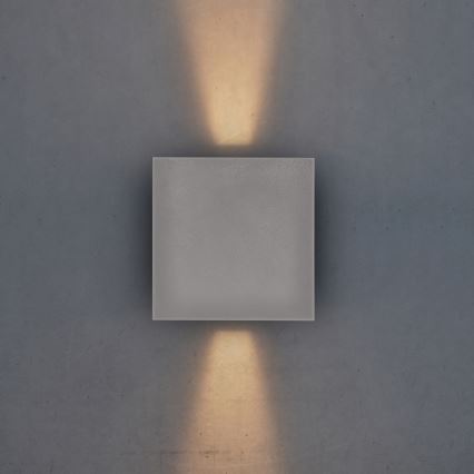Brilagi - LED-Wandleuchte für den Außenbereich CUBE LED/6W/230V grau IP54