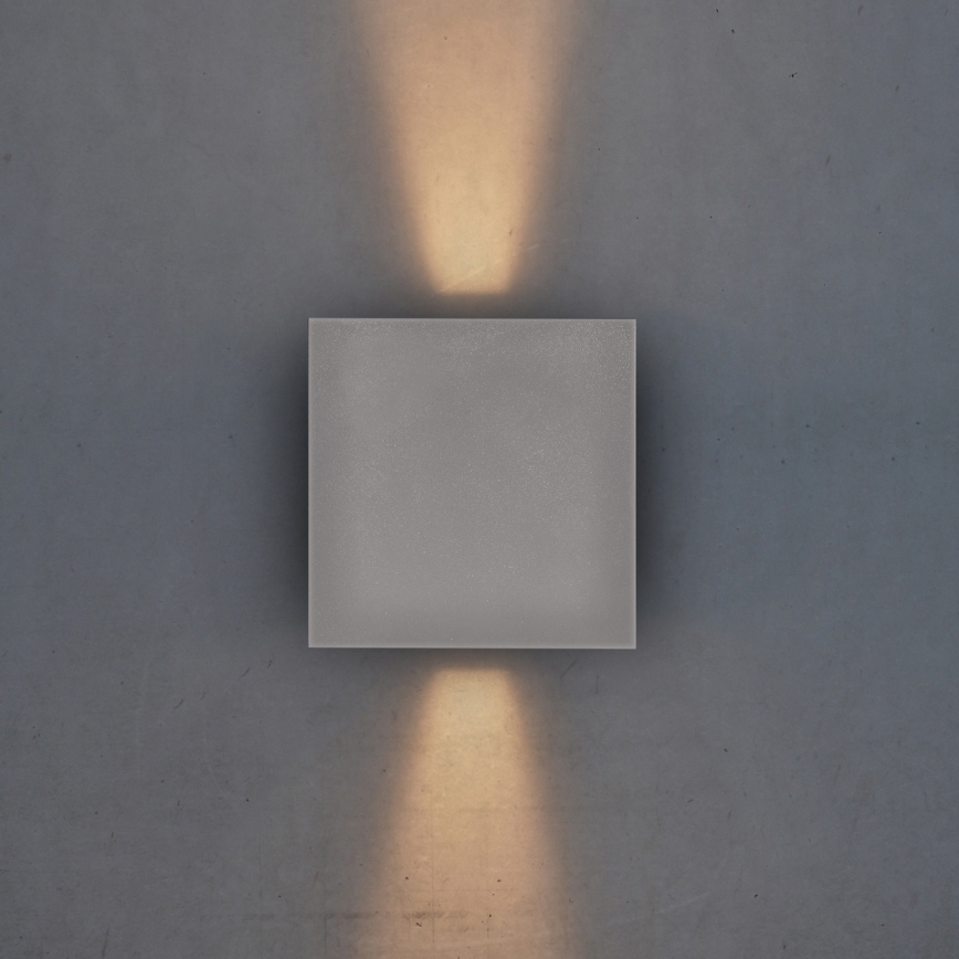 Brilagi - LED-Wandleuchte für den Außenbereich CUBE LED/6W/230V grau IP54
