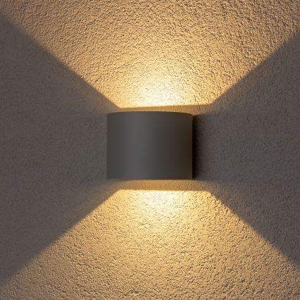 Brilagi - LED-Wandleuchte für den Außenbereich RONDO LED/6W/230V grau IP54