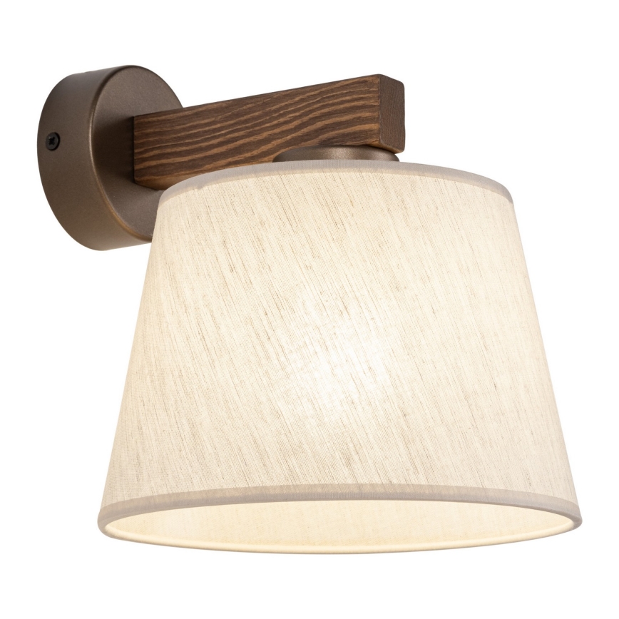 BRILAGI - LED-Wandleuchte LATTE 1xE27/15W/230V Kiefer/beige