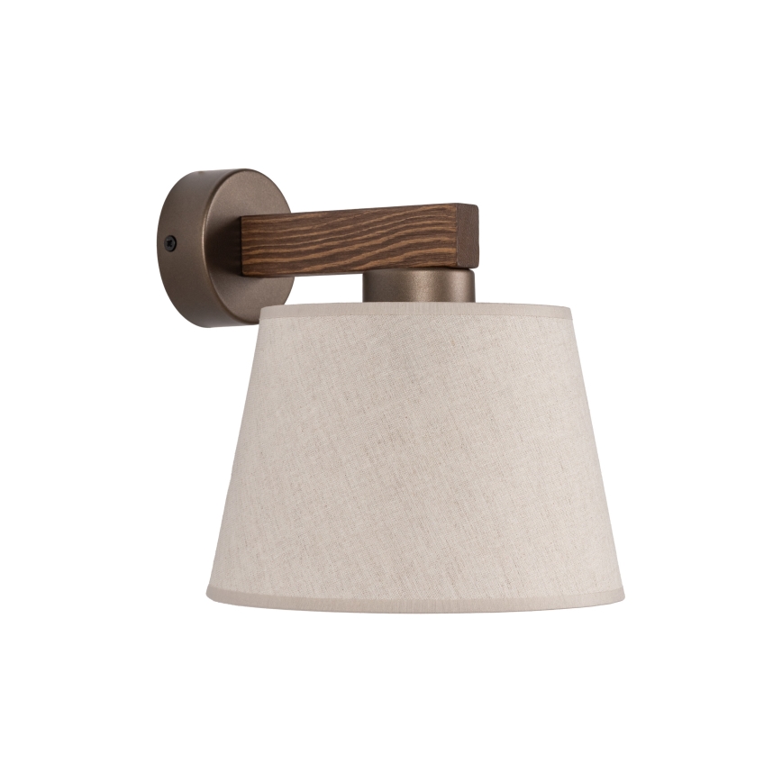BRILAGI - LED-Wandleuchte LATTE 1xE27/15W/230V Kiefer/beige