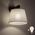 BRILAGI - LED-Wandleuchte LATTE 1xE27/15W/230V Kiefer/weiß