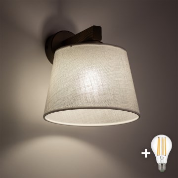 BRILAGI - LED-Wandleuchte LATTE 1xE27/15W/230V Kiefer/weiß
