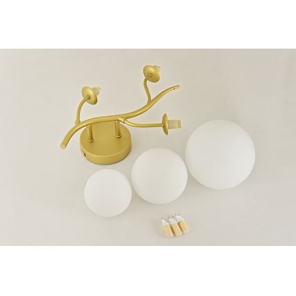 Brilagi - LED-Wandleuchte MISTEL 3xG9/3W/230V golden/weiß