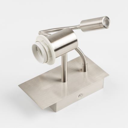 Brilagi - Flexible LED-Wandleuchte NUBILA 1xE27/25W/230V + LED/3W matt Chrom/weiß