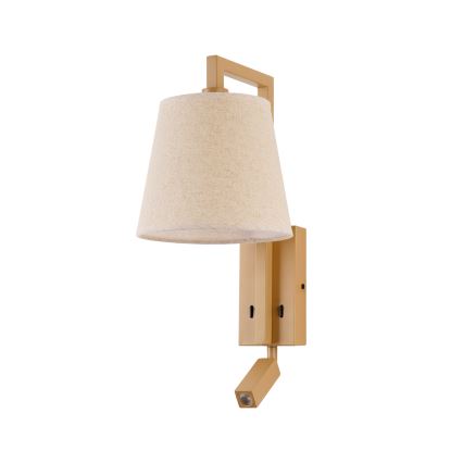 Brilagi - LED-Wandleuchte RAYA 1xE14/40W/230V + LED/3W Flachs/beige