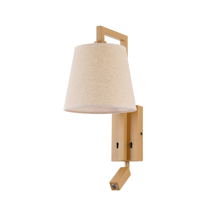 Brilagi - LED-Wandleuchte RAYA 1xE14/40W/230V + LED/3W Flachs/beige