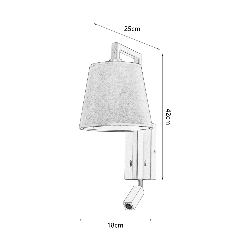 Brilagi - LED-Wandleuchte RAYA 1xE14/40W/230V + LED/3W weiß/matt Chrom