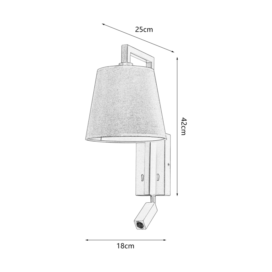 Brilagi - LED-Wandleuchte RAYAS 1xE14/40W/230V + LED/3W schwarz