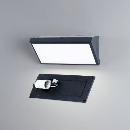 Brilagi - LED dimmbare Außenwandleuchte TRIANGLE 1xE27/6W/230V 2700-6500K IP65 Anthrazit