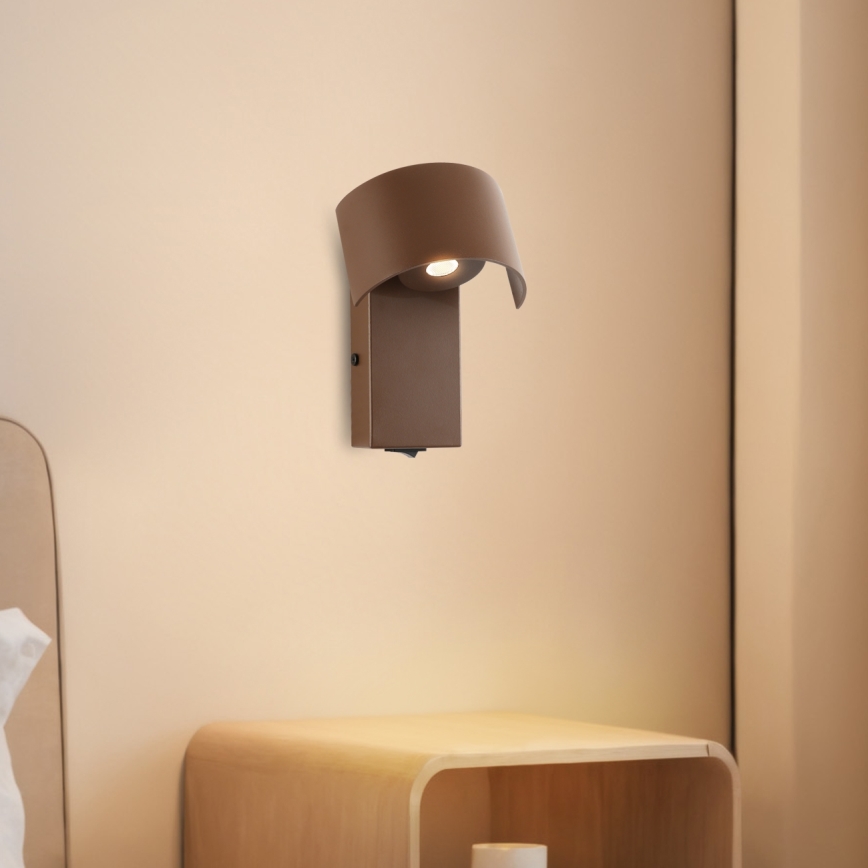 Brilagi - LED-Wandleuchte VASTO LED/3W/230V braun
