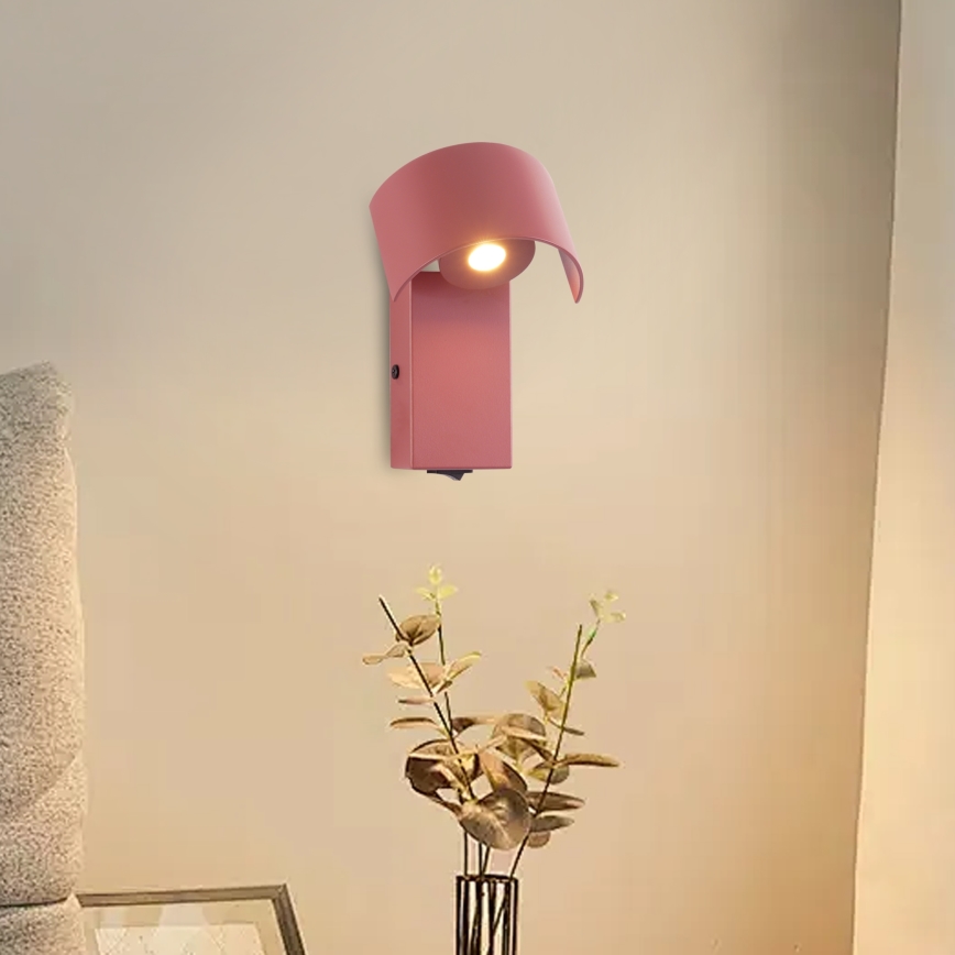 Brilagi - LED-Wandleuchte VASTO LED/3W/230V burgunderrot