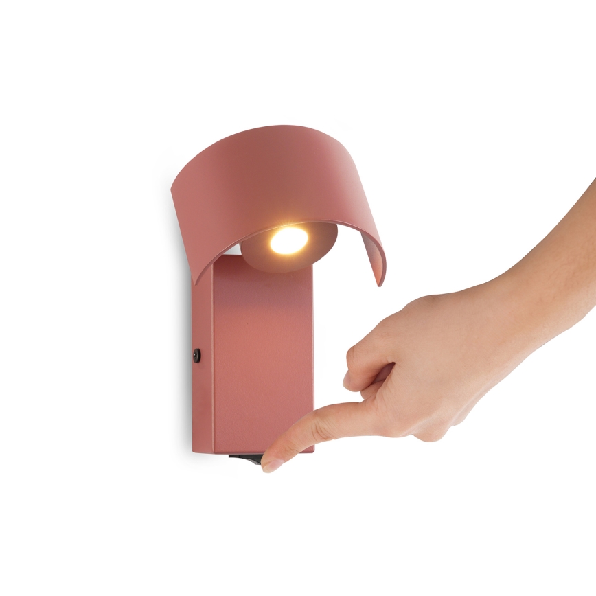 Brilagi - LED-Wandleuchte VASTO LED/3W/230V burgunderrot