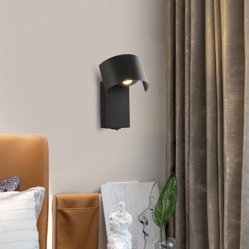 Brilagi - LED-Wandleuchte VASTO LED/3W/230V schwarz