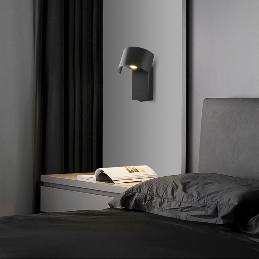 Brilagi - LED-Wandleuchte VASTO LED/3W/230V schwarz