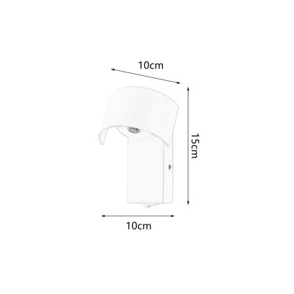 Brilagi - LED-Wandleuchte VASTO LED/3W/230V schwarz