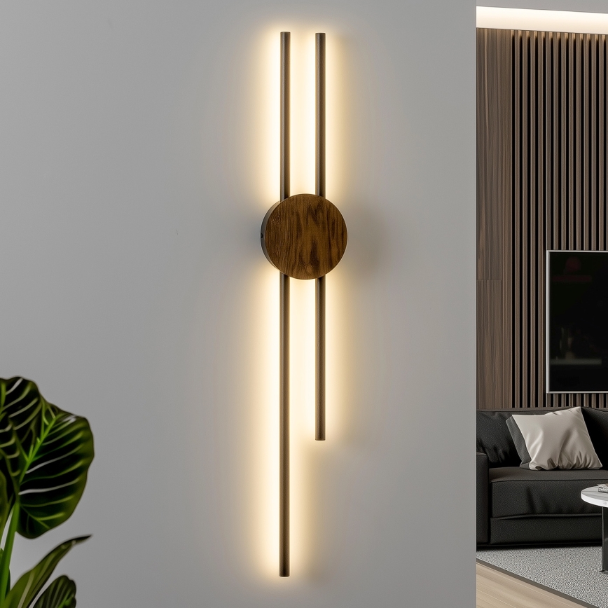 Brilagi - LED Wandleuchte WOODY COLLINE LED/15W/230V 80 cm Eiche Nussbaum