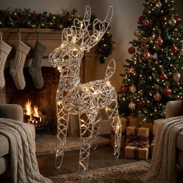 BRILAGI - LED Weihnachtsdekoration LED/3xAA 42 cm Rentier warmweiß