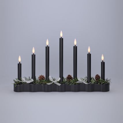 BRILAGI - LED-Weihnachtsleuchter 7xLED/2xAA schwarz