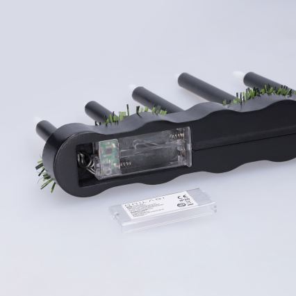 BRILAGI - LED-Weihnachtsleuchter 7xLED/2xAA schwarz