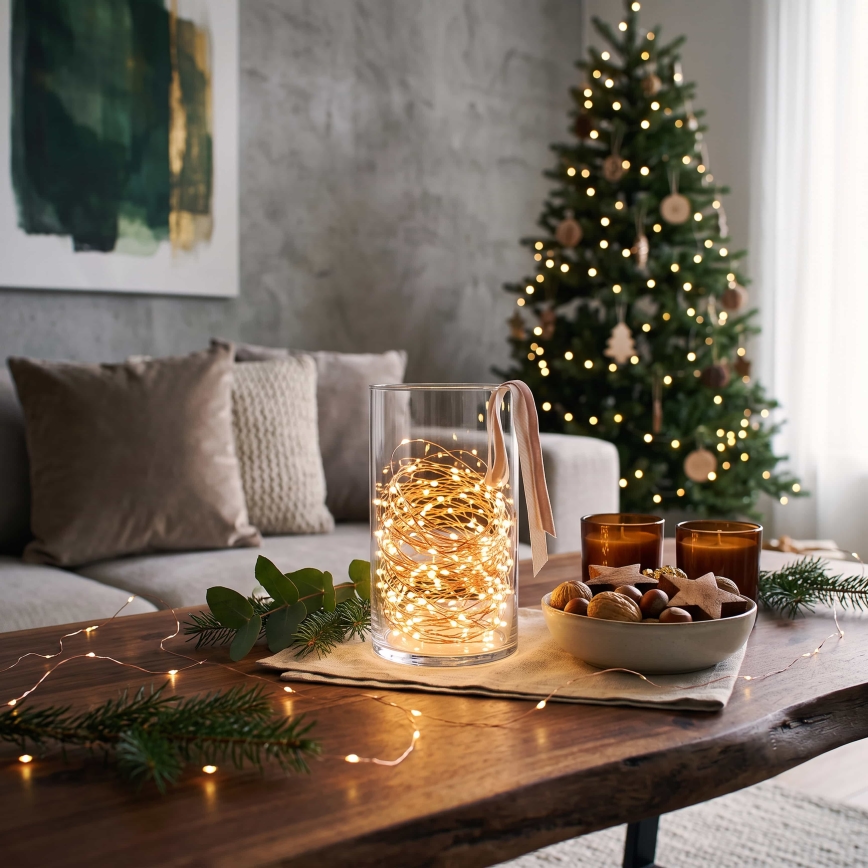 Brilagi - LED-Weihnachtslichterkette 100xLED/3xAA 10m warmweiß