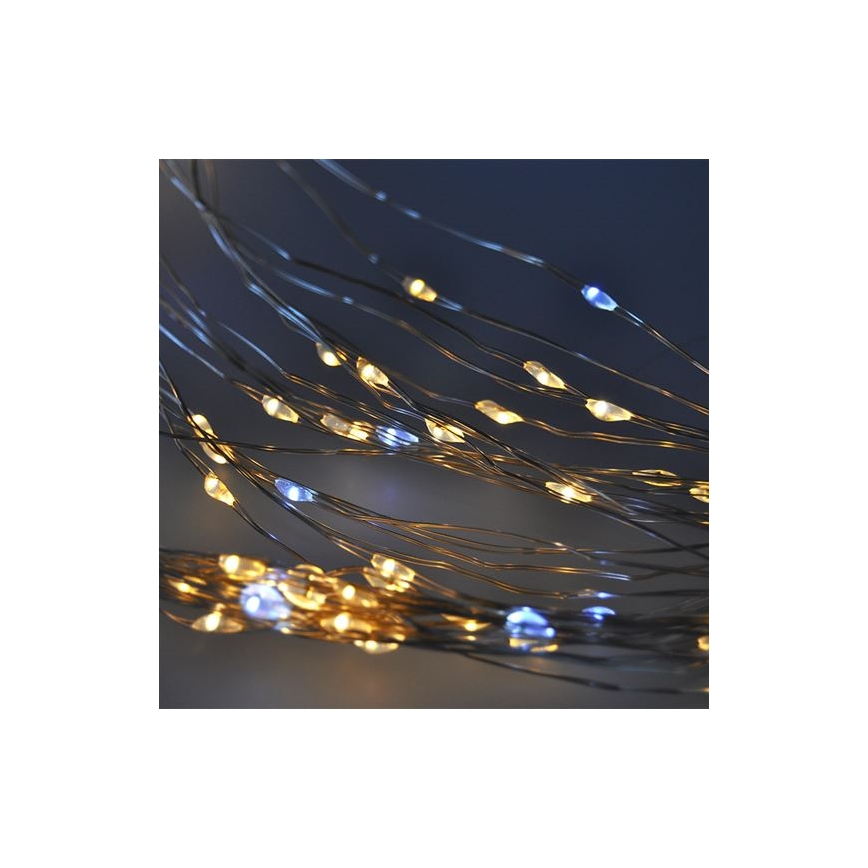 Brilagi - LED Weihnachtsvorhang 300xLED/8 Funktionen/3xAA/USB 1,2m warmweiß