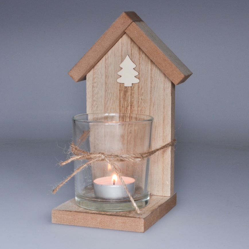 Brilagi - Legno tea chiaro a candela holder