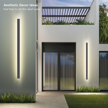 Brilagi - LED-Außenwandleuchte LINEAR LED/32W/230V 3000K IP65 140 cm Anthrazit
