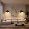Brilagi - Lot de 2 appliques murales WABI SABI 1xE14/40W/230V noires