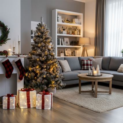 Brilagi - Lot de 3 décorations de Noël LED d'extérieur LED/2,6W/3xAA IP44 cadeaux