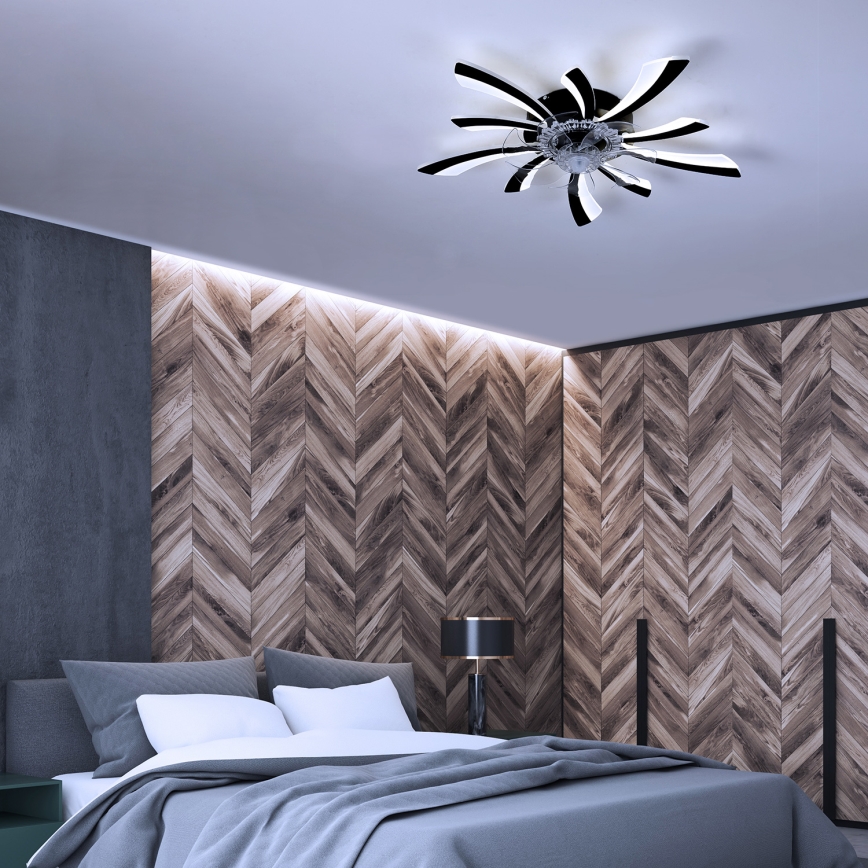Brilagi - LED Plafoniera dimmerabile con ventilatore LED/50W/230V 3000-6500K nero + telecomando