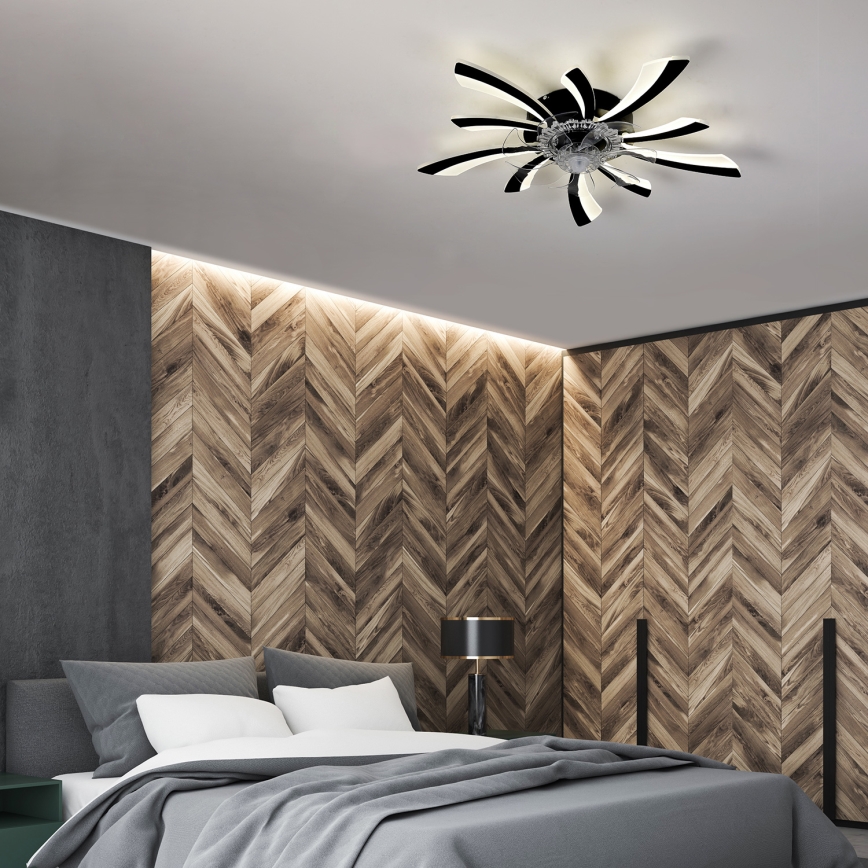Brilagi - LED Plafoniera dimmerabile con ventilatore LED/50W/230V 3000-6500K nero + telecomando