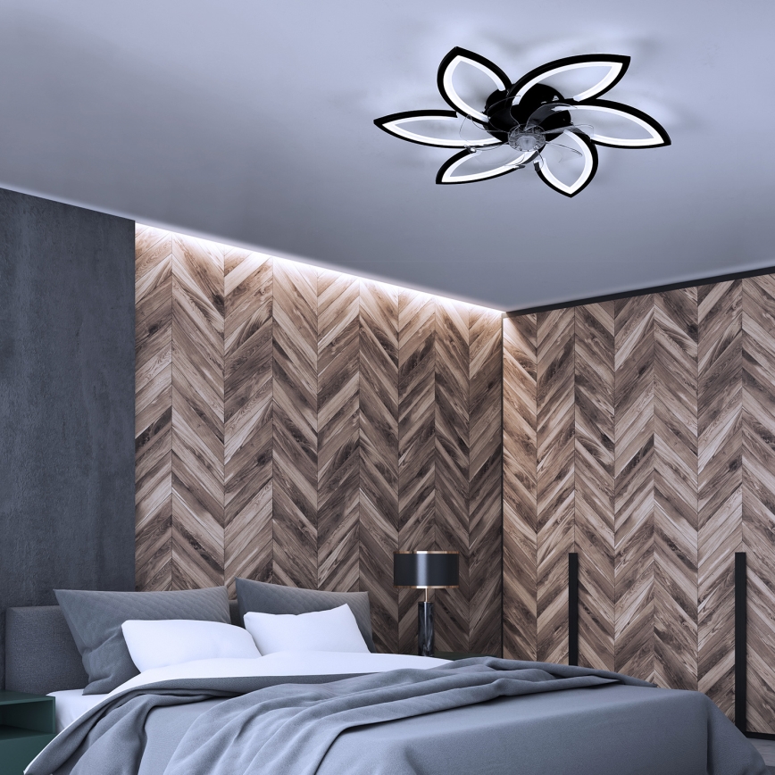 Brilagi - LED Plafoniera dimmerabile con ventilatore LED/50W/230V 3000-6500K nero + telecomando